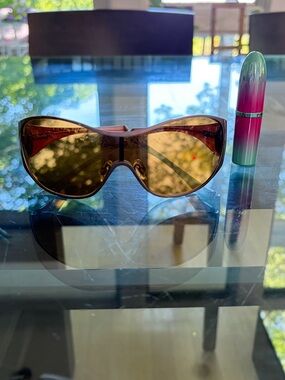 Oakley Women's Pink Rose Gold Shield Sunglasses
